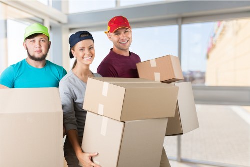 Local house removals service navigating a residential street in Hornchurch
