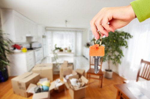 Professional movers handling furniture during house removals in Hornchurch