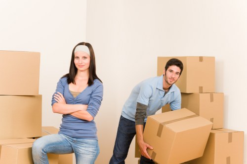 Assorted moving boxes and packing supplies in Hornchurch