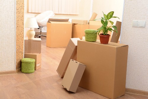 Packing boxes and household items for flat removals in Hornchurch